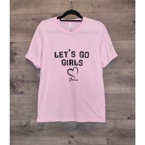 Shania Twain pink "Let's Go Girls" t-shirt Size Large
